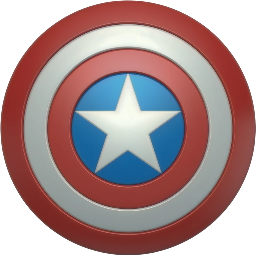 captian america sheild 3d emoji