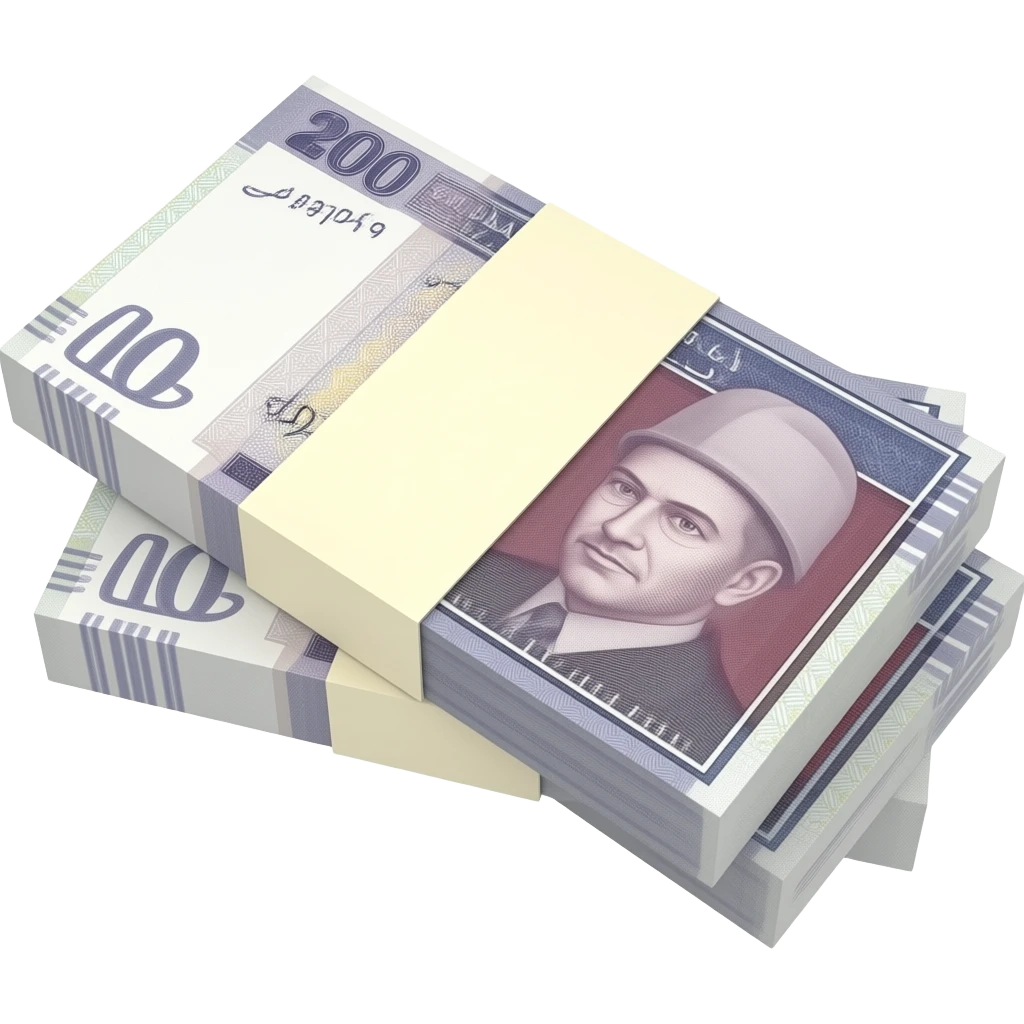 Moroccan Dirham currency notes single bundle emoji