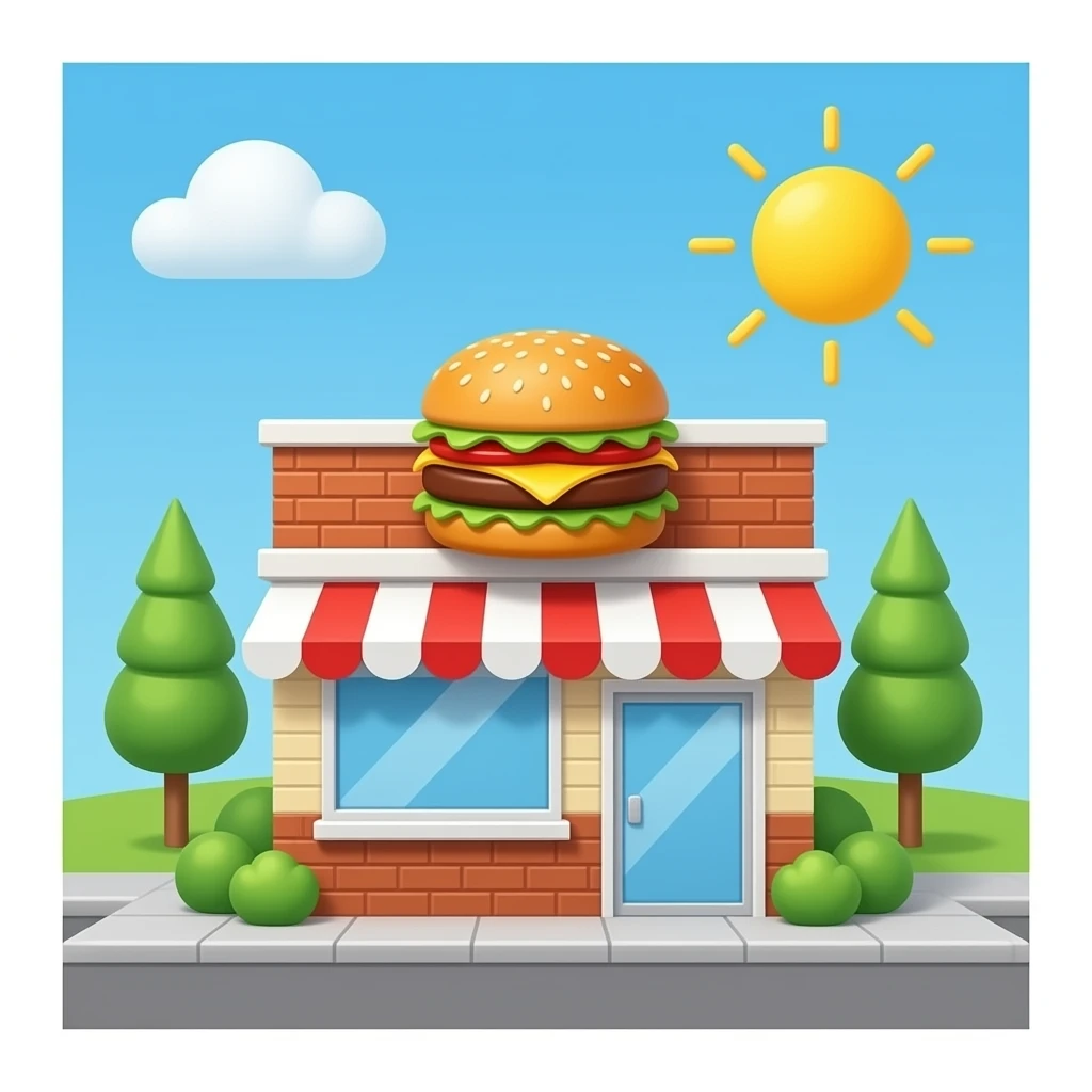 burger shop emoji