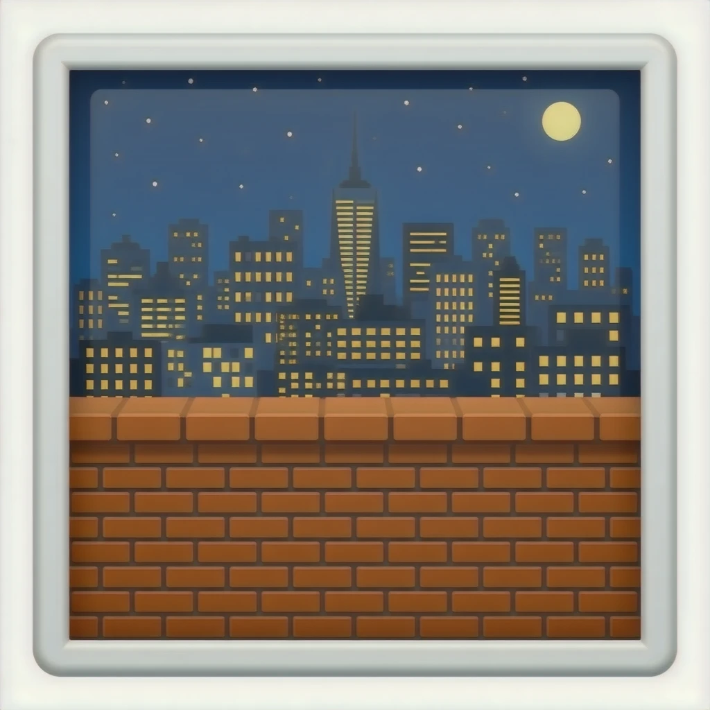 night brick wall emoji