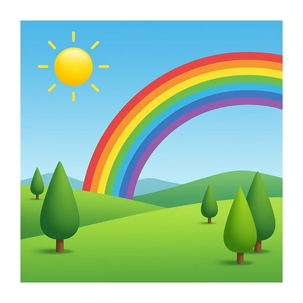Bule rainbow emoji