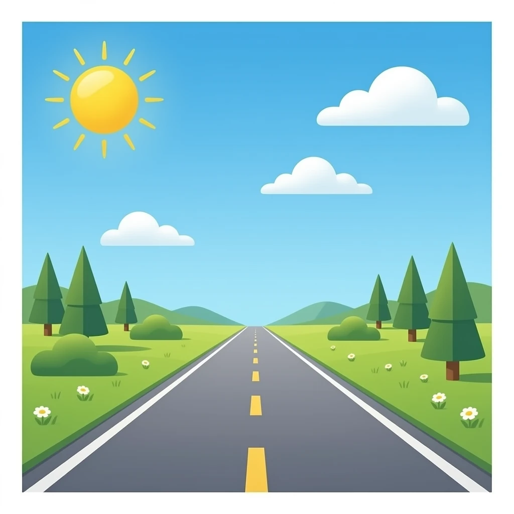 only a long road emoji