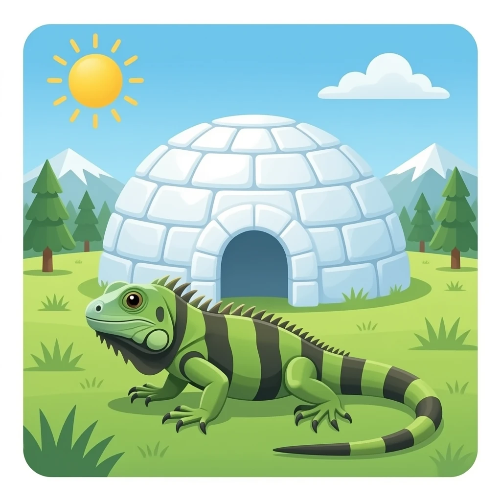 I is for igloo,itch,insect,iguana emoji