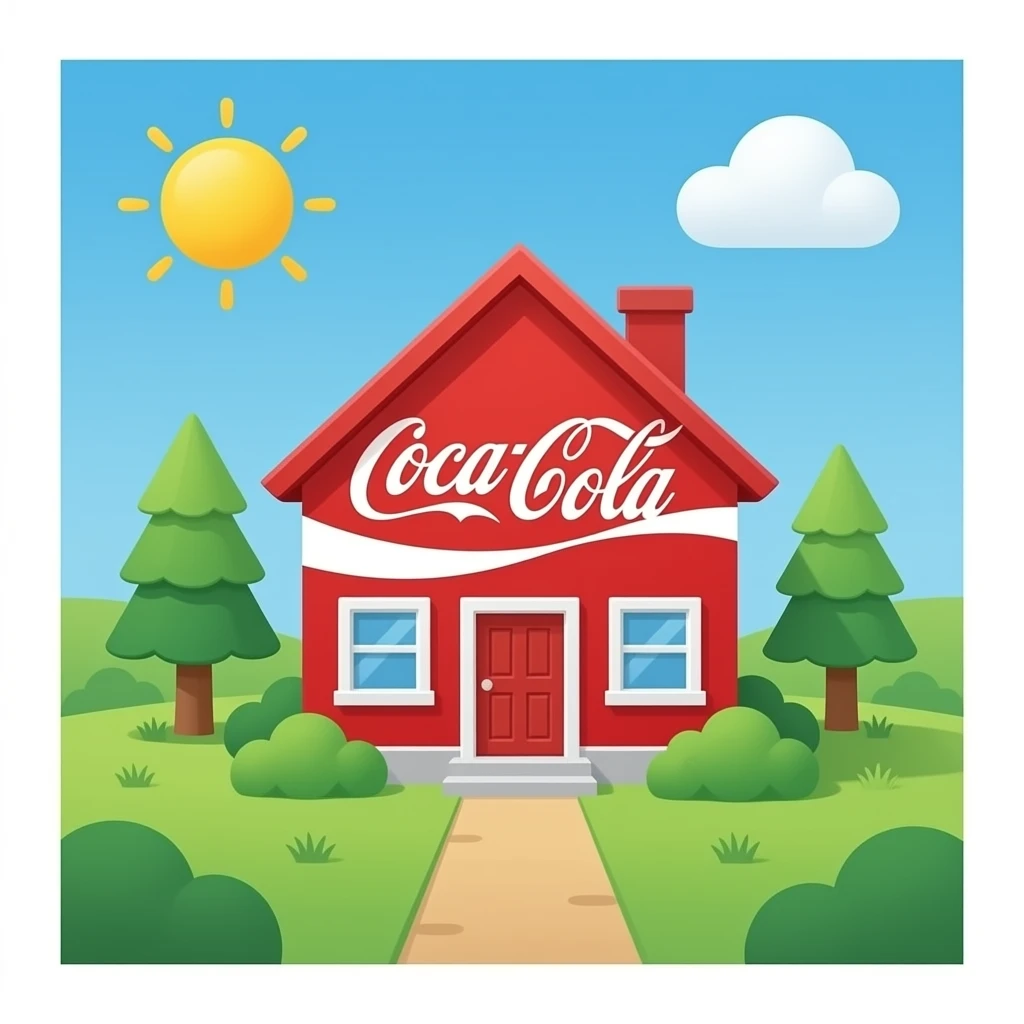 coka cola house emoji