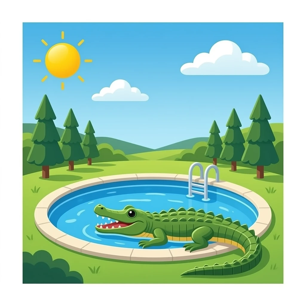 crocodile pool emoji