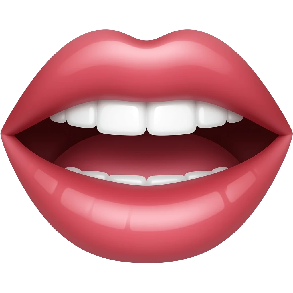A big smile with lips only emoji