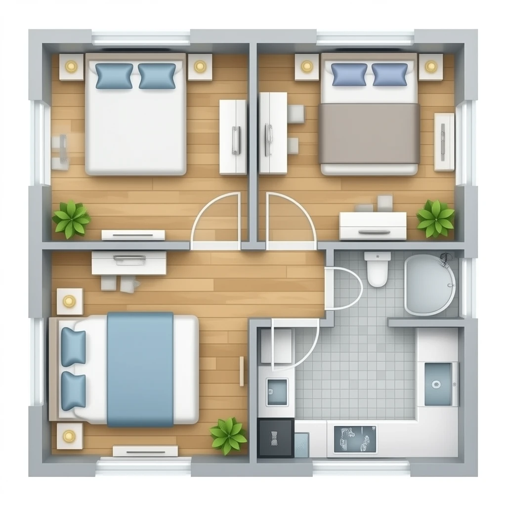 bedroom floorplan emoji