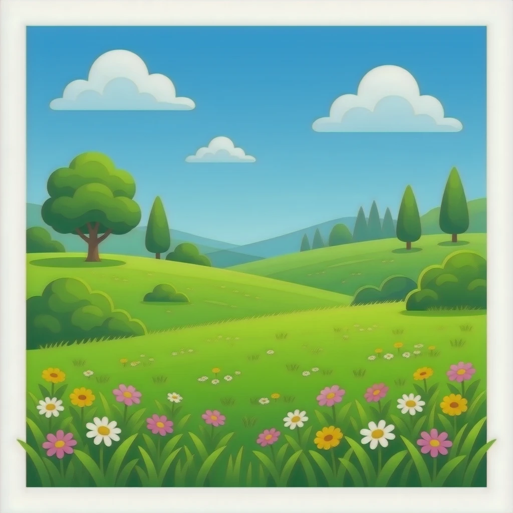 greenery and flowers landscape emoji
