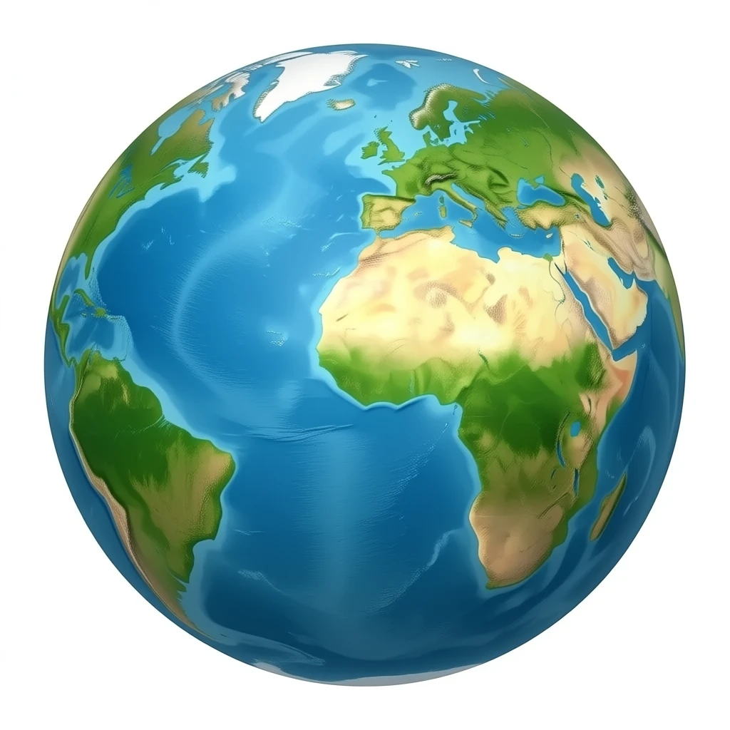 equirectangular earth emoji