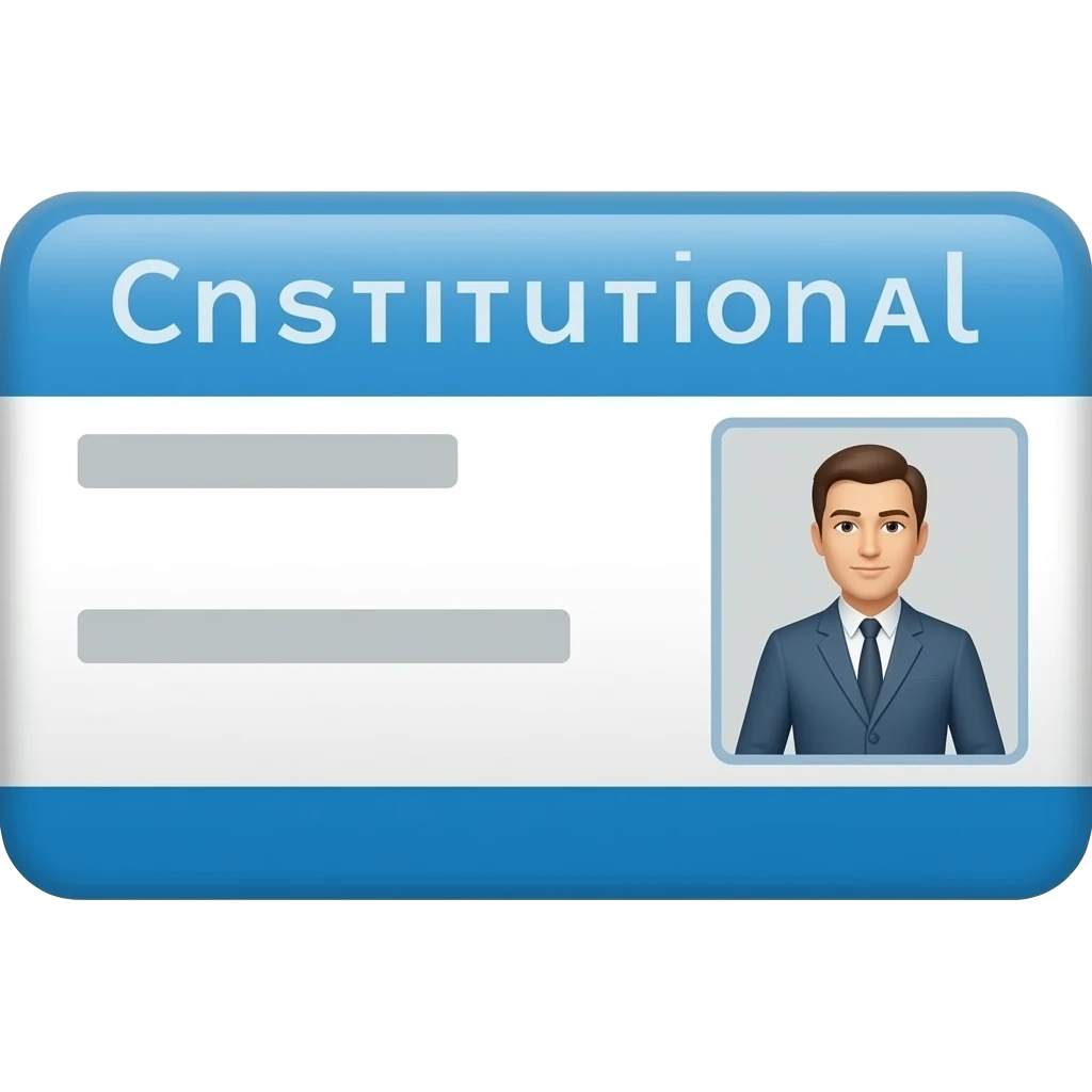 rectangular institutional identification card emoji