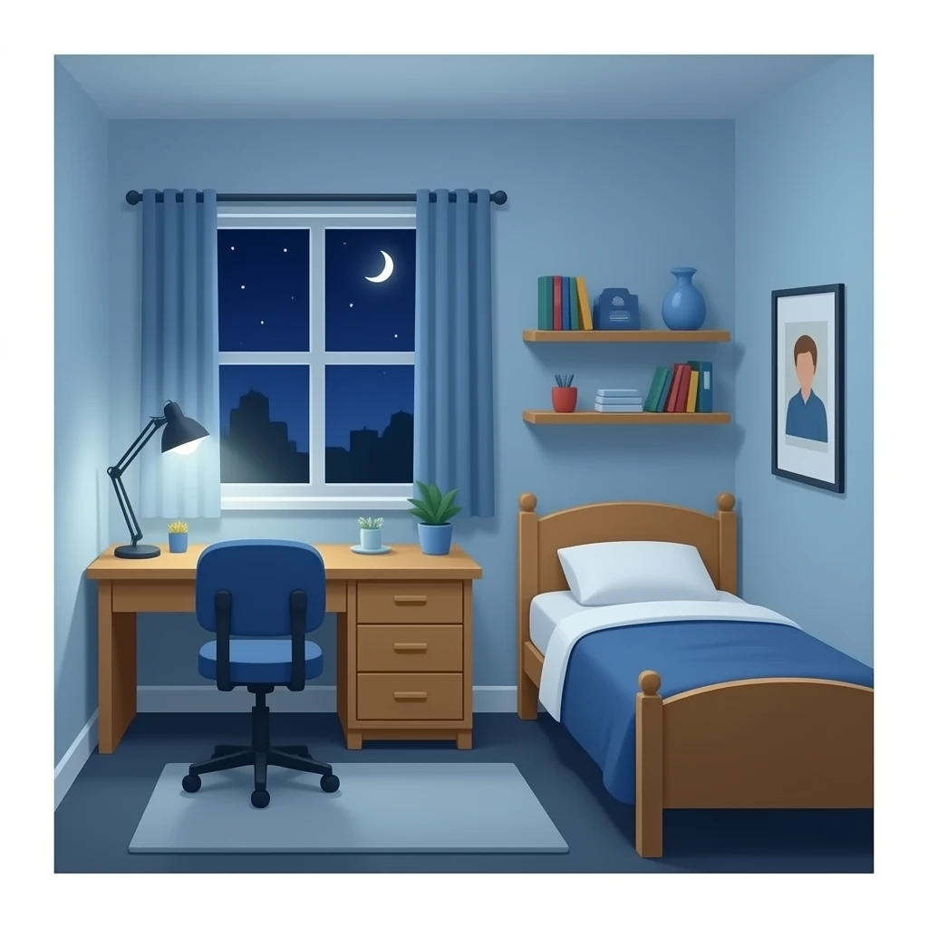 Dorm room desk emoji