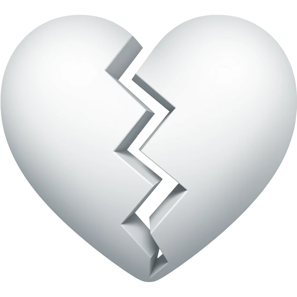 Corazón blanco roto emoji