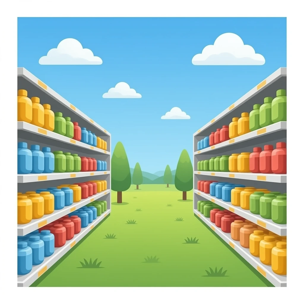 Supermarket shelf emoji