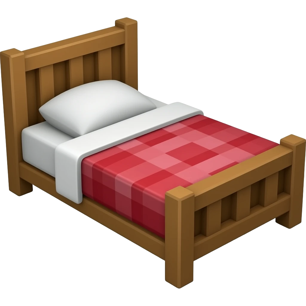 Minecraft bed emoji