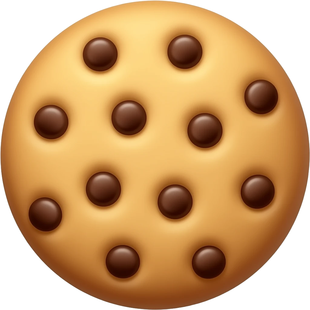 Chocolatey chip cookie emoji