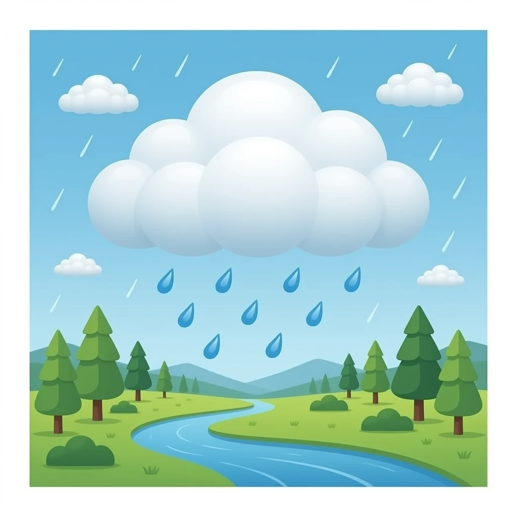 Rainy cloud emoji