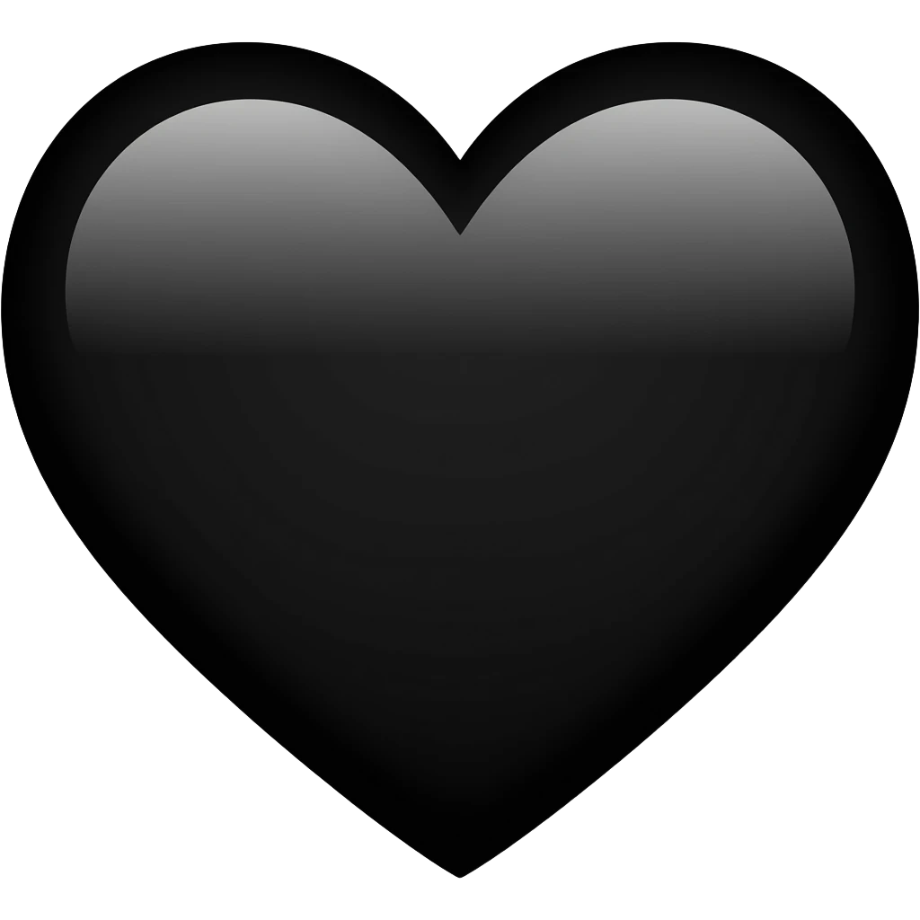 black heart emoji
