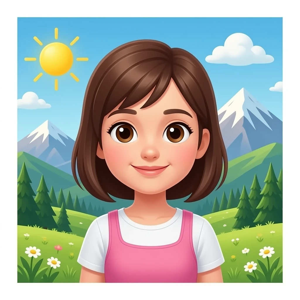 Девушка и горы emoji