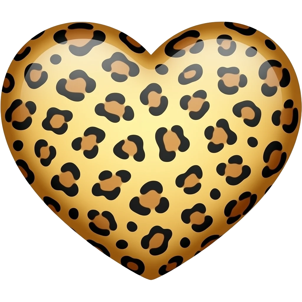 Leopard heart emoji