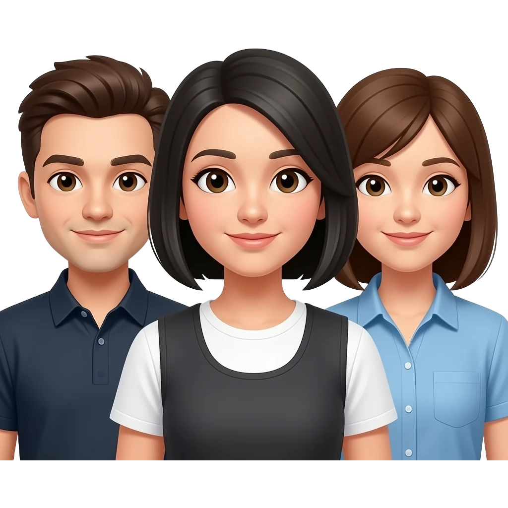 three emoji