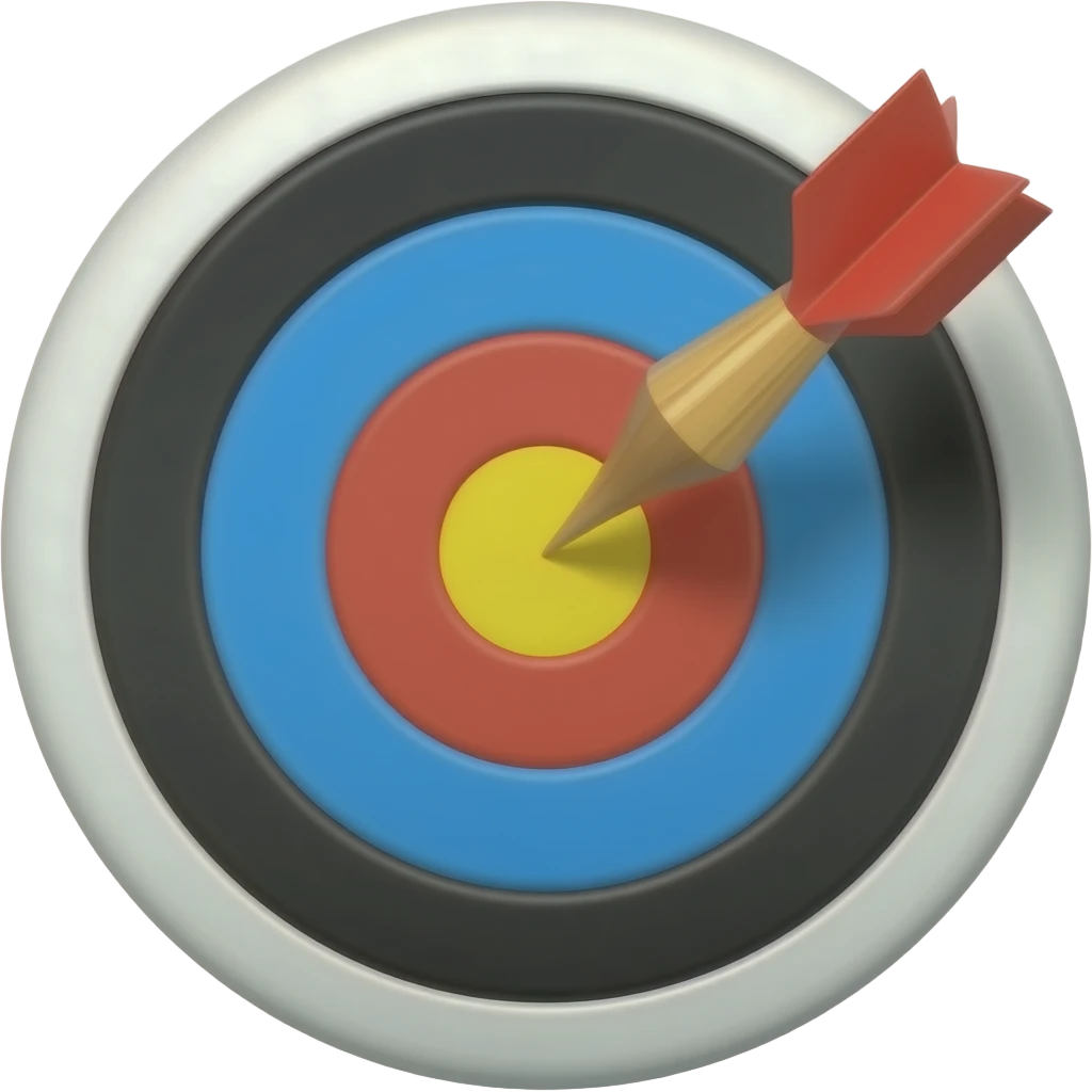 zielscheibe mit Treffer emoji