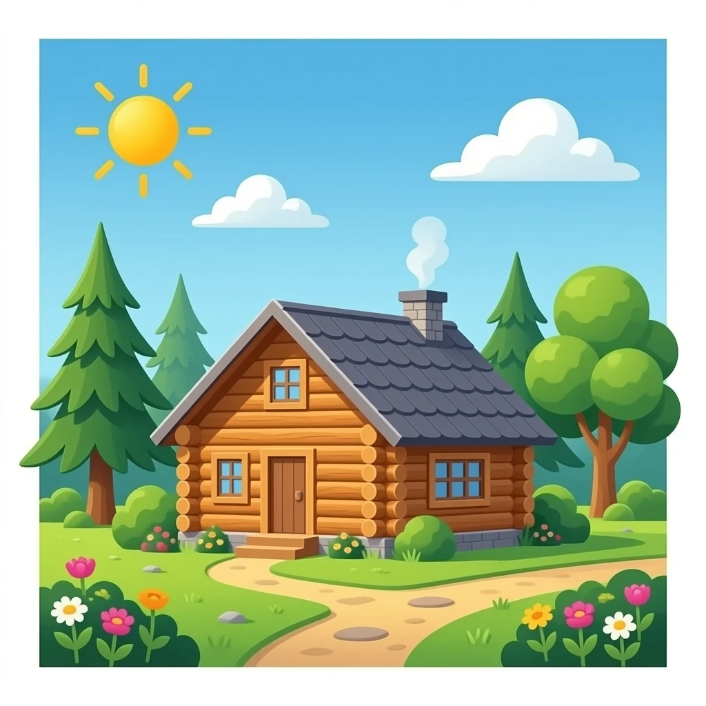 Log cabin emoji