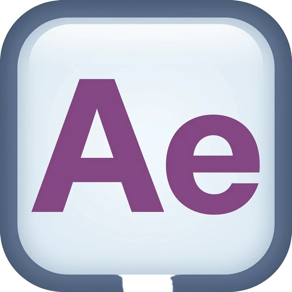 Purple Ae with dark blue background emoji