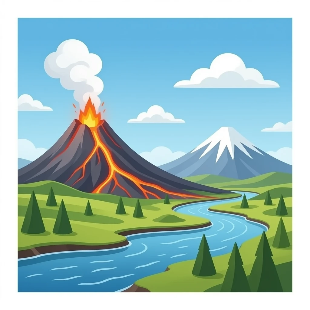 Iceland volcanoes emoji