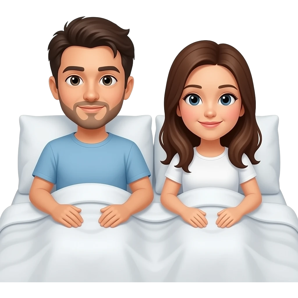 two people in a bed emoji