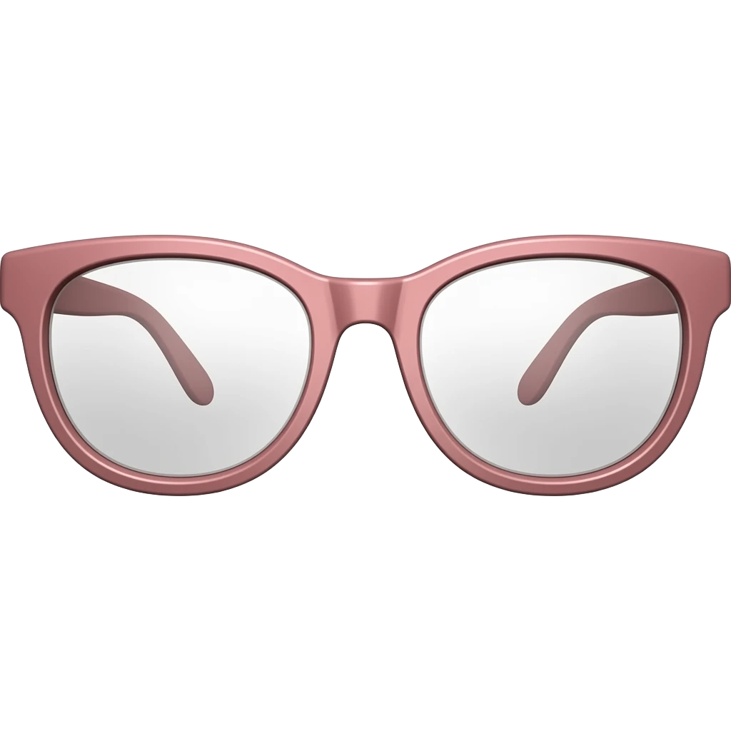 a pair of rose colored glasses without a face emoji