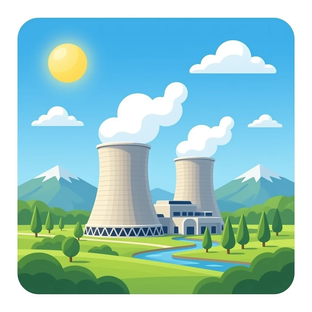 Power plant 3d no background emoji