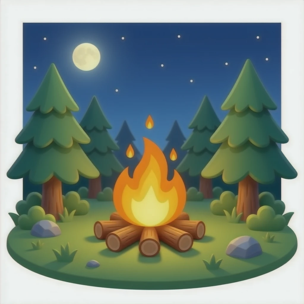 cute campfire emoji
