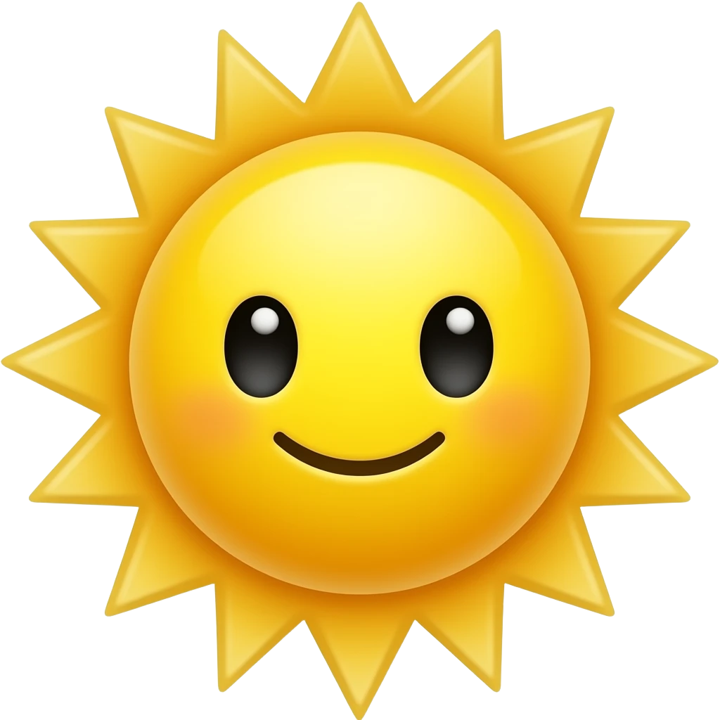 Sun cutesy emoji