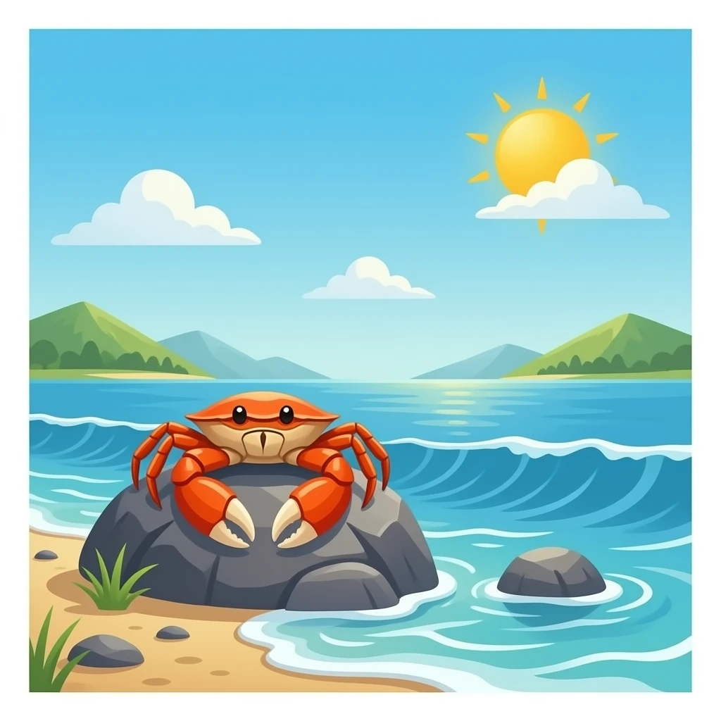 🦀🪨🌊 emoji