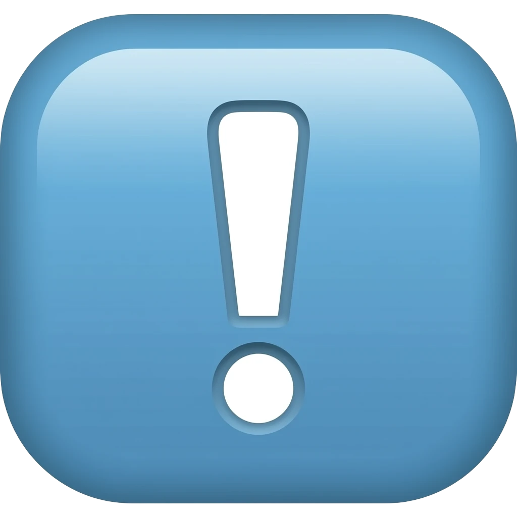 Blue exclamation emoji