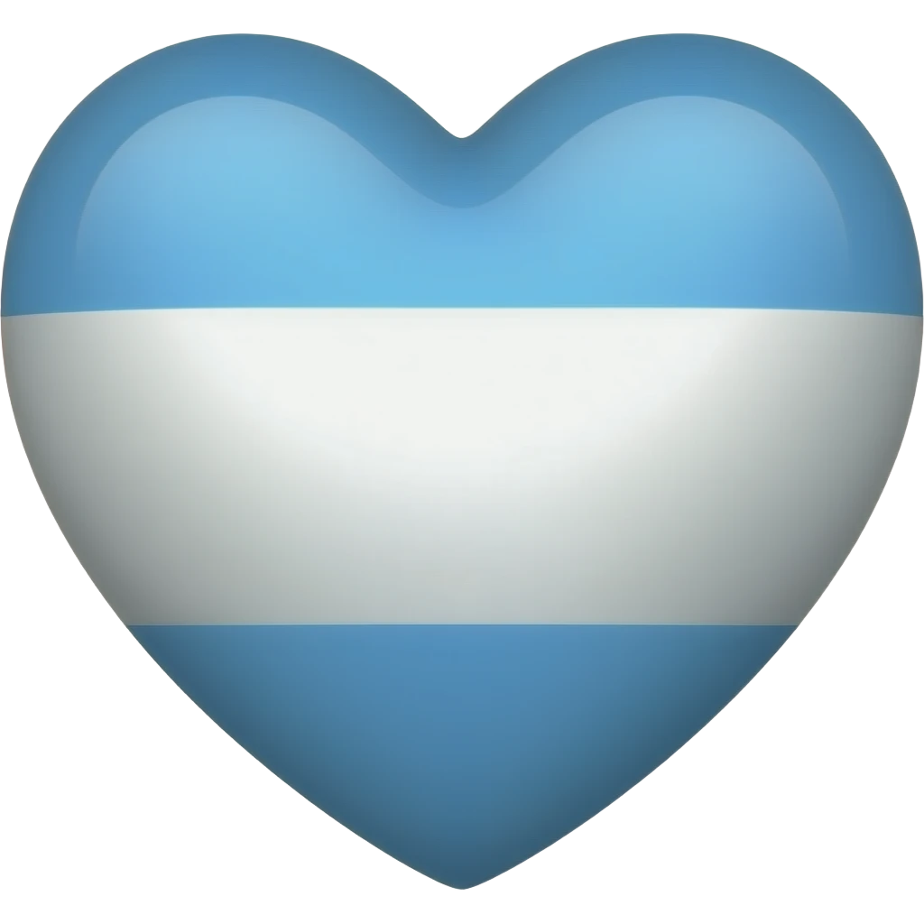 Blue and white heart mixed imoji emoji