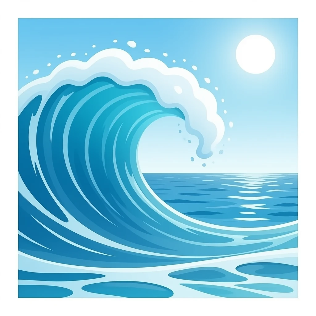 Ocean waves emoji