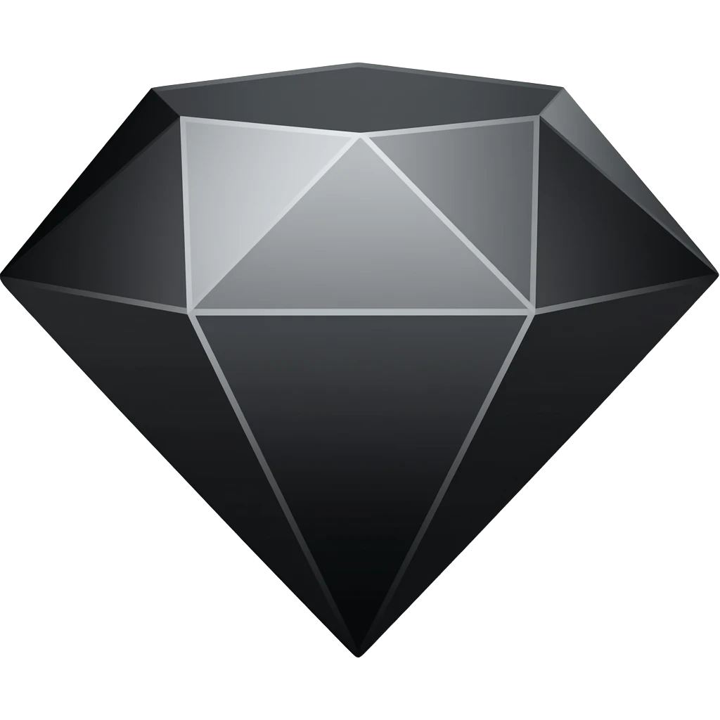 Black shinny diamond emoji
