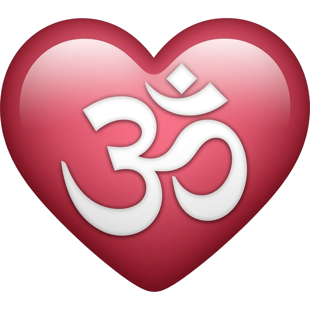heart & om inside emoji
