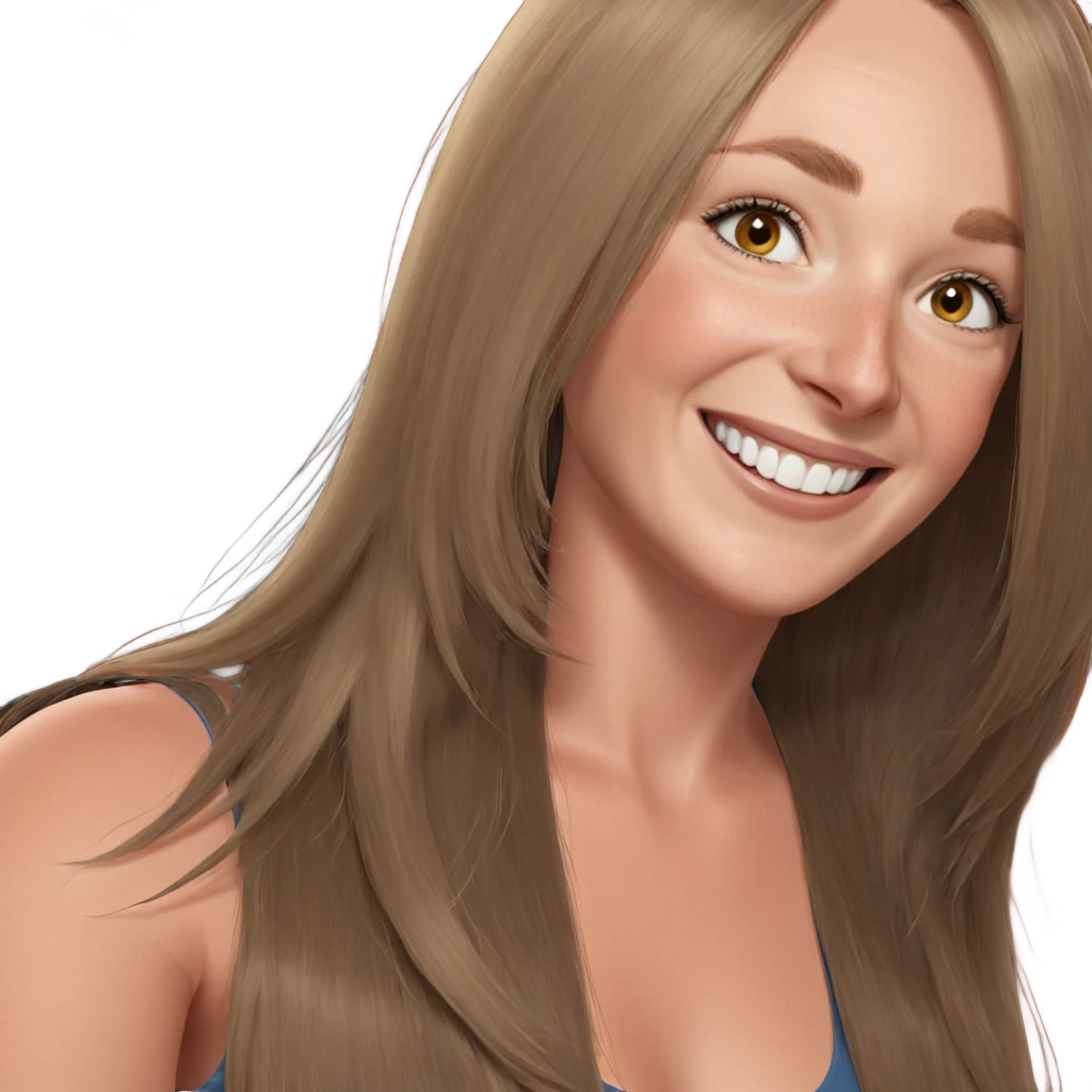 smiling girl with long hair emoji
