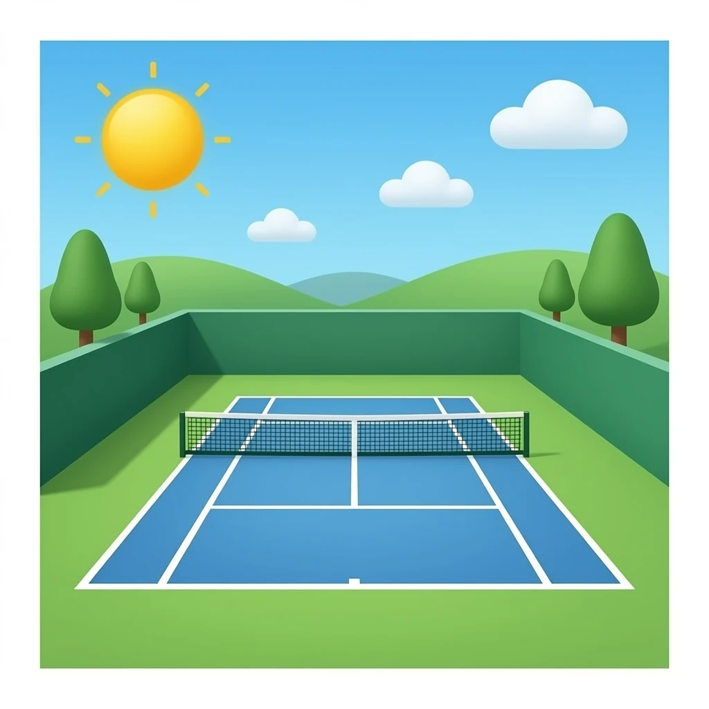 tennis court emoji