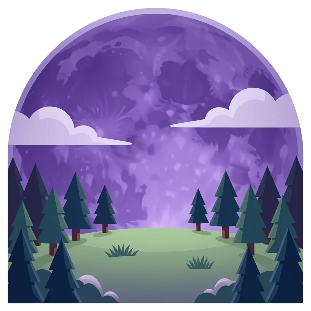 Luna morada emoji