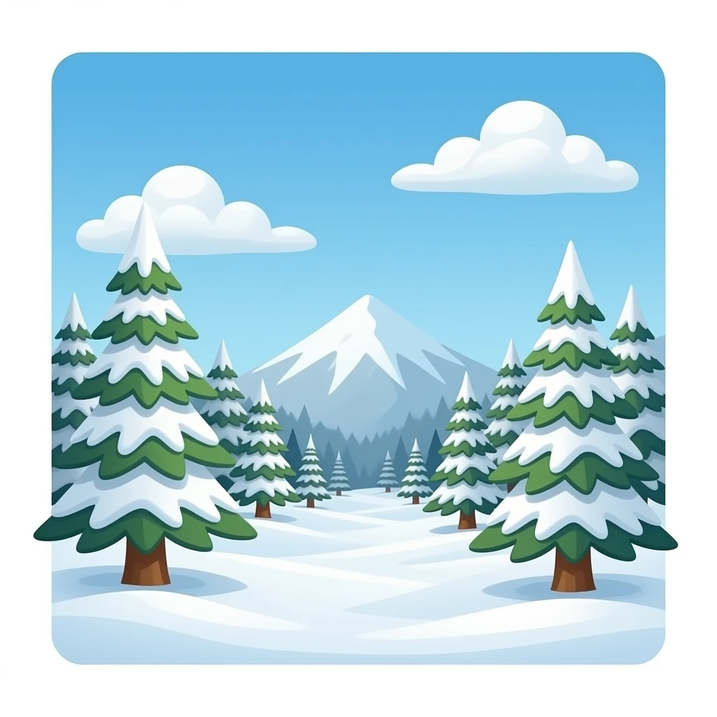 Snowy day emoji