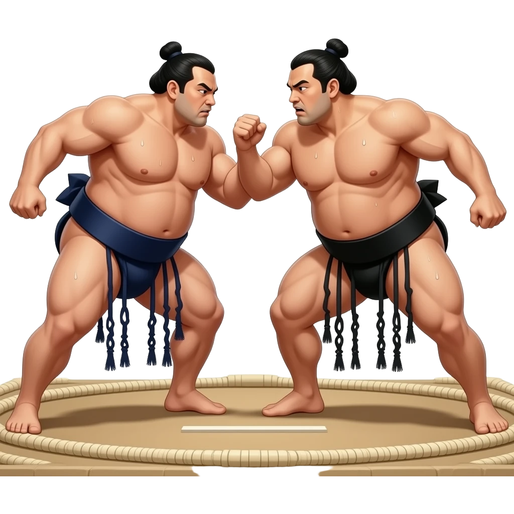Sumo wrestler fighting emoji