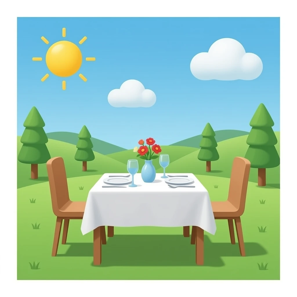 dinner table emoji