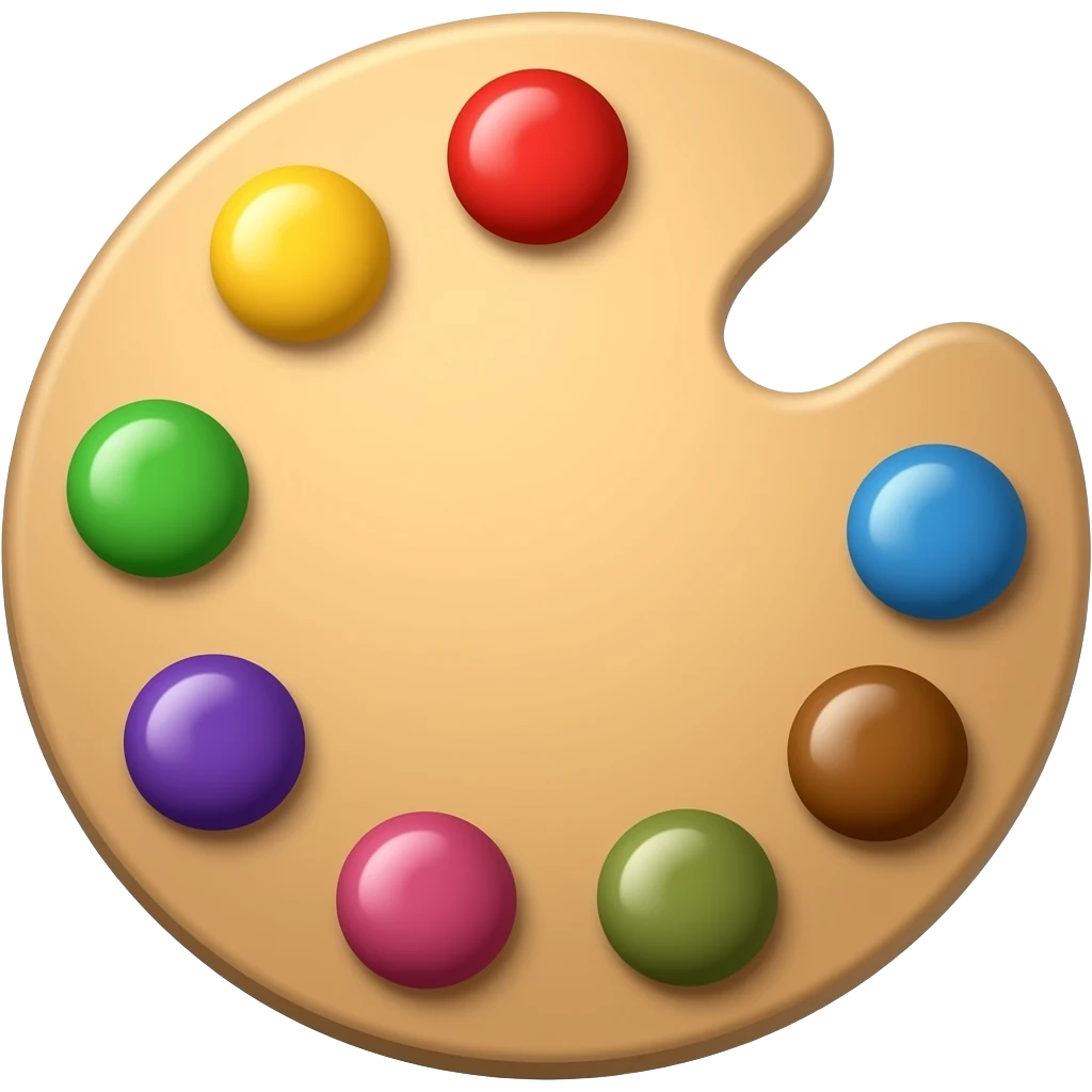 paleta de pintura emoji