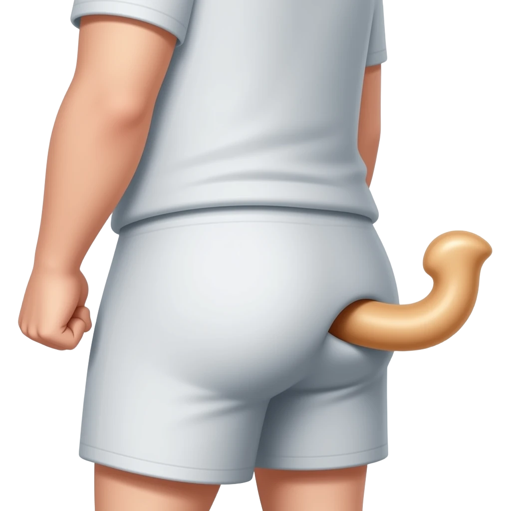 Man pushing dildo into his butt emoji