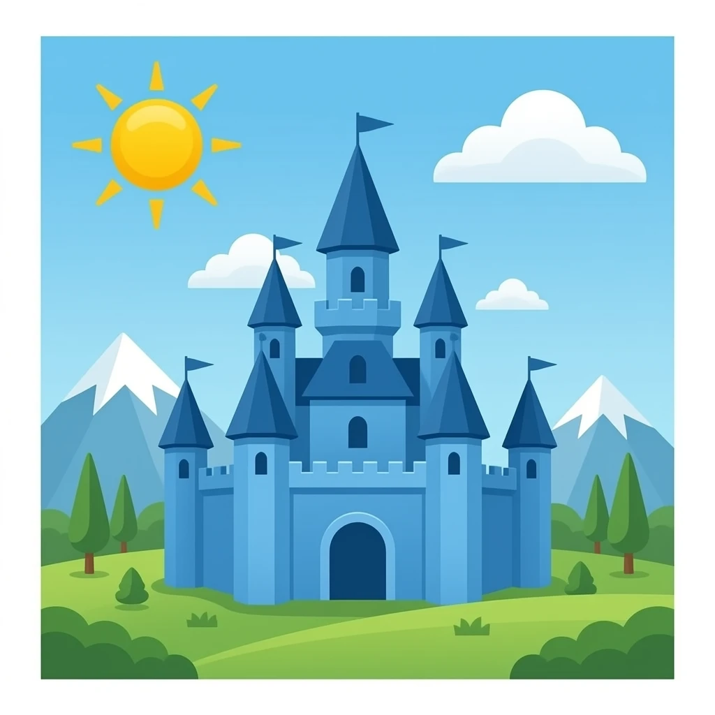 blue castle emoji