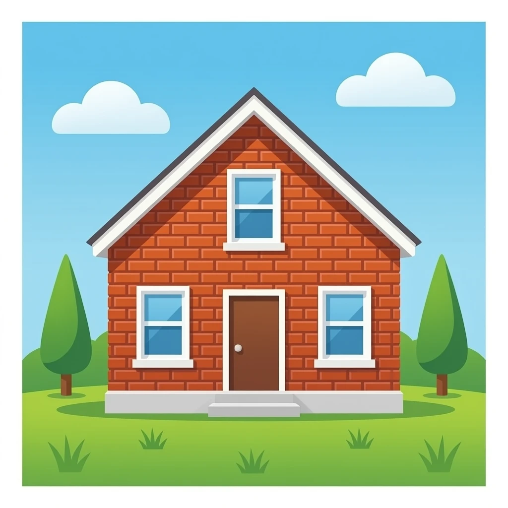 brick house  building vector emoji