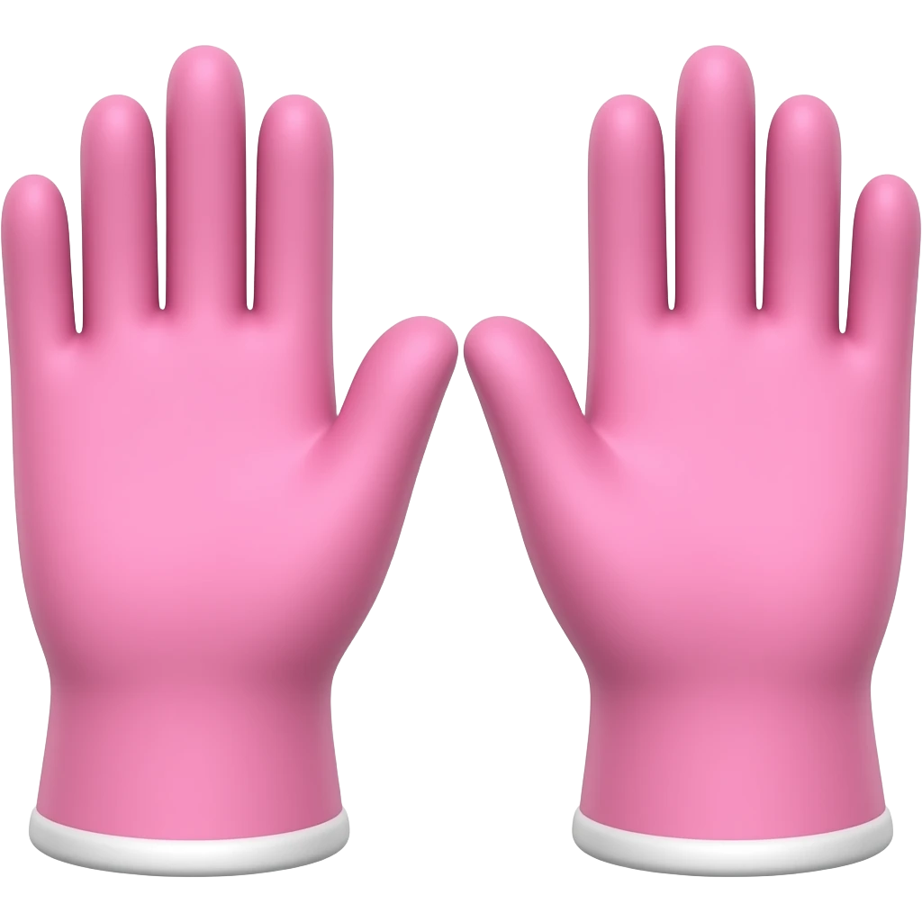 pink gloves emoji